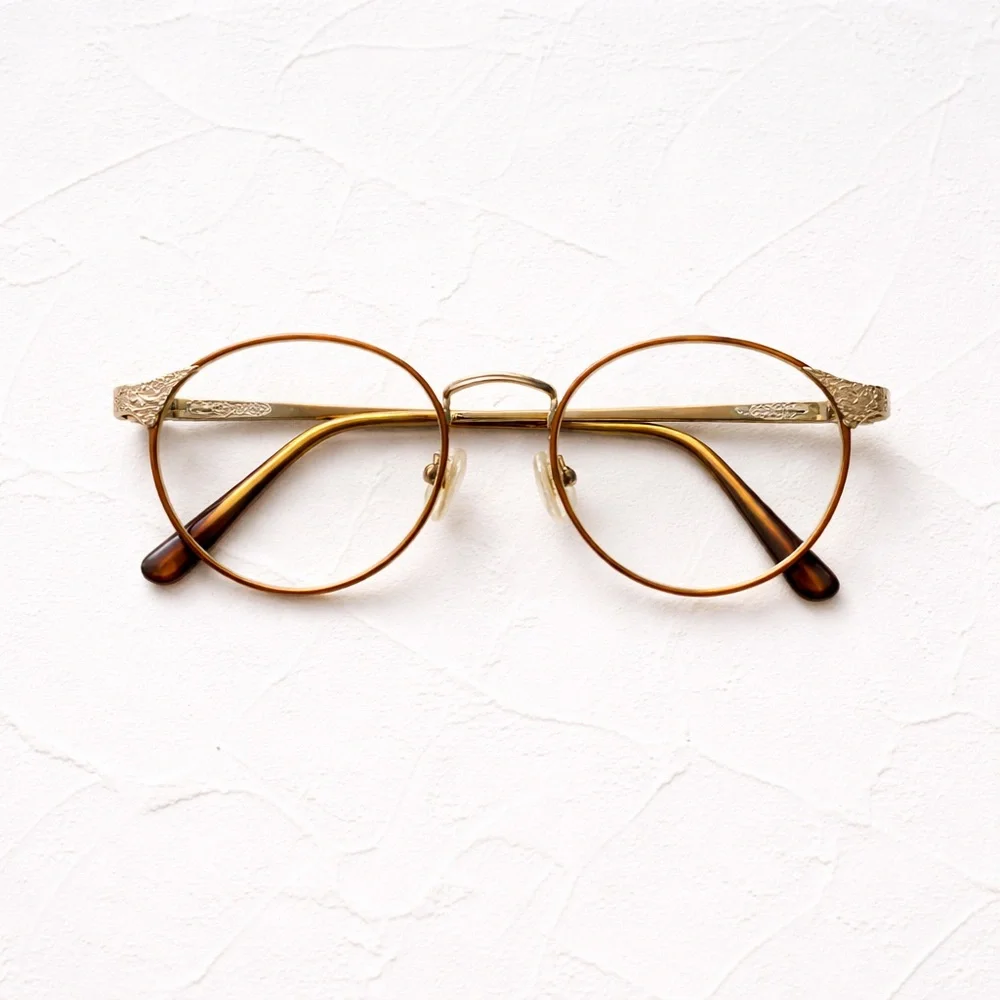 Tura Vintage Round Frames MOD 247 Gold Tortoise